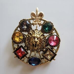 Vintage Style Lion Brooch